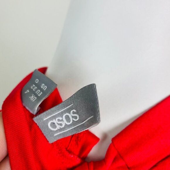 ASOS Mock Neck Open Back Mini Swing Dress Sz 0 - Picture 5 of 6